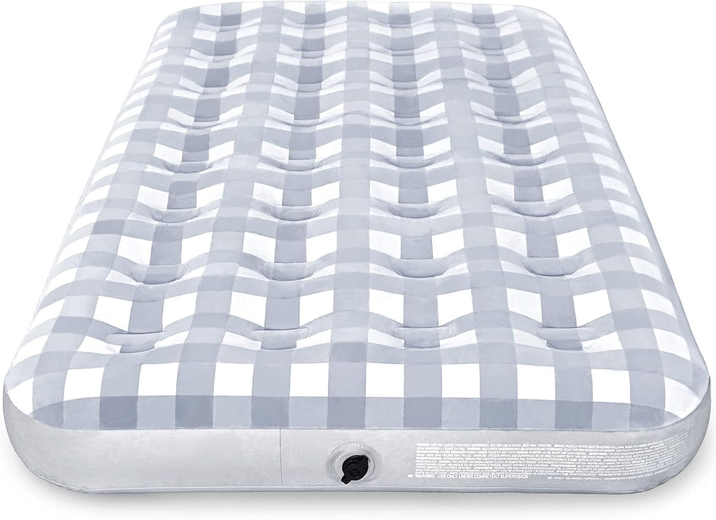 Queen Air Mattress with Flocked Top Waterproof Cover Repair Kit B608916