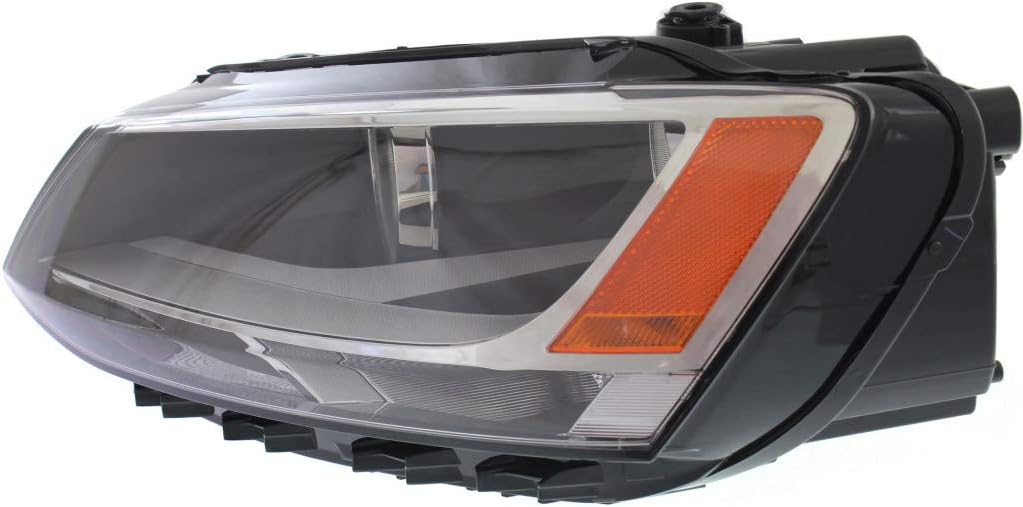Halogen Headlight Assembly for Volkswagen Jetta Sedan 2011-2014 Driver and Passenger Side Pair T37239