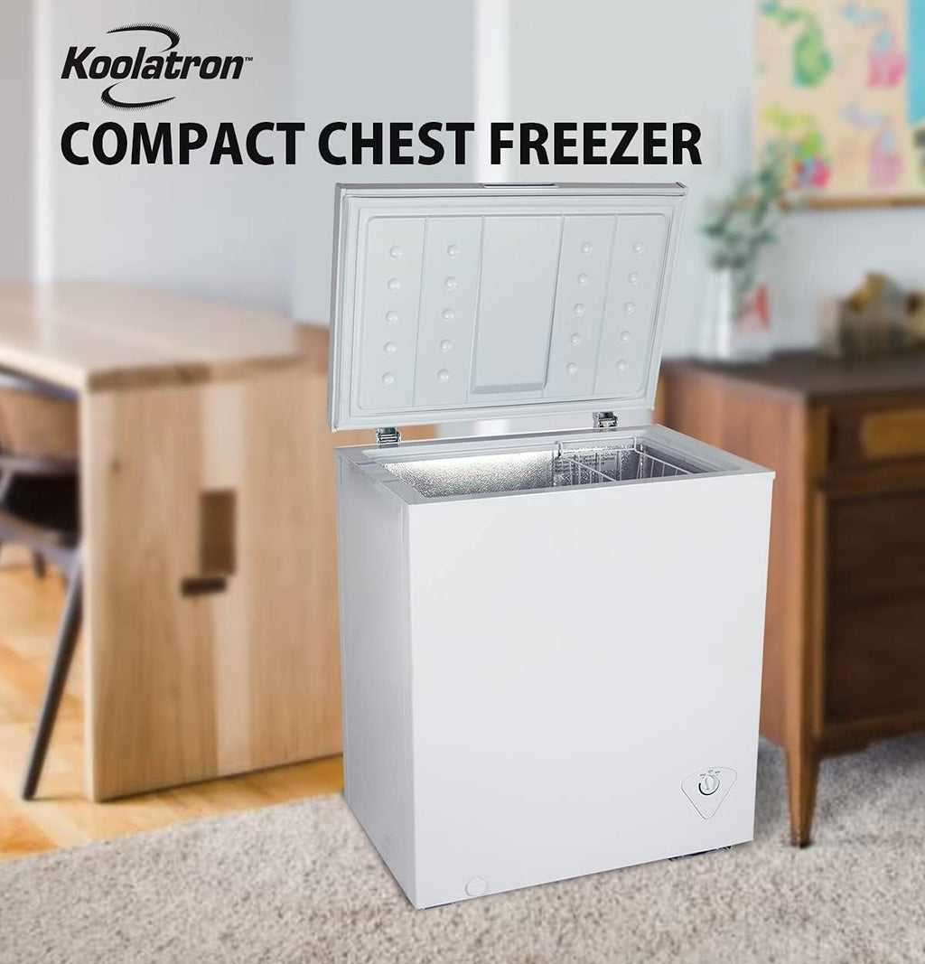 White 5.0 Cubic Feet Compact Chest Freezer with Removable Wire Basket B930406