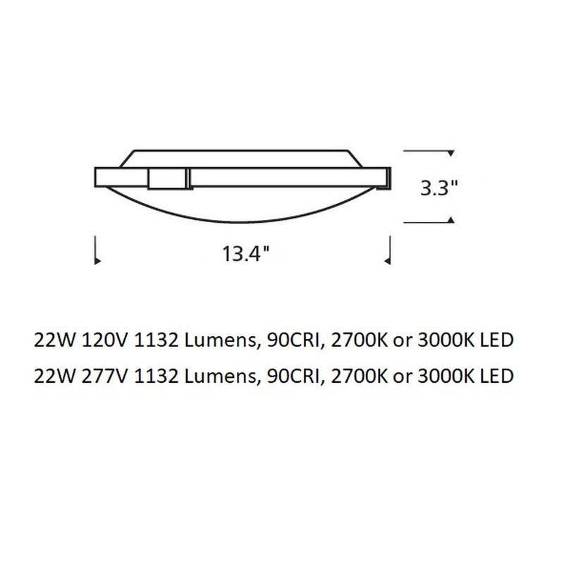 Aged Brass LED Flush Mount F3204