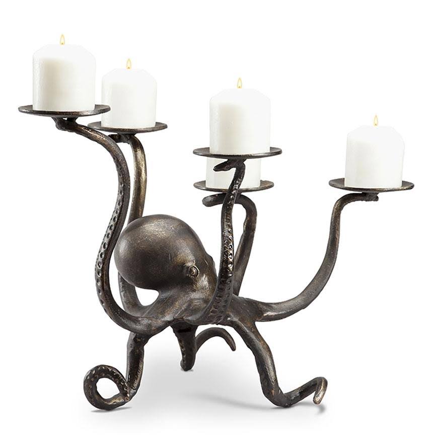 Octopus Pillar Candelabra J17960