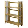 3-Shelf Folding Bookcase, Natural F271424