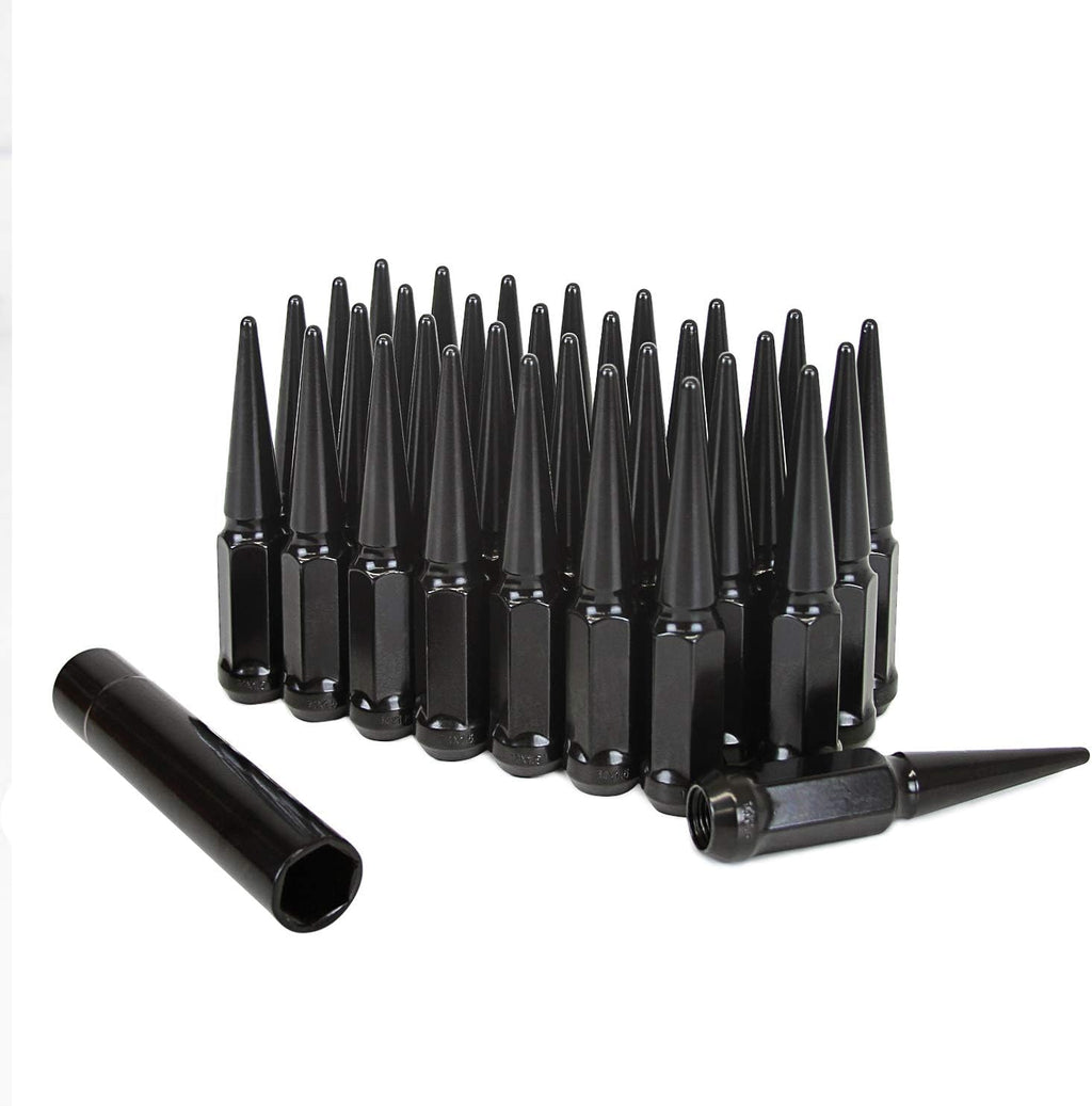 32 pcs Chrome Spike Acorn Wheel Lug Nuts 14x1.5 with 19mm Hex Key C948647