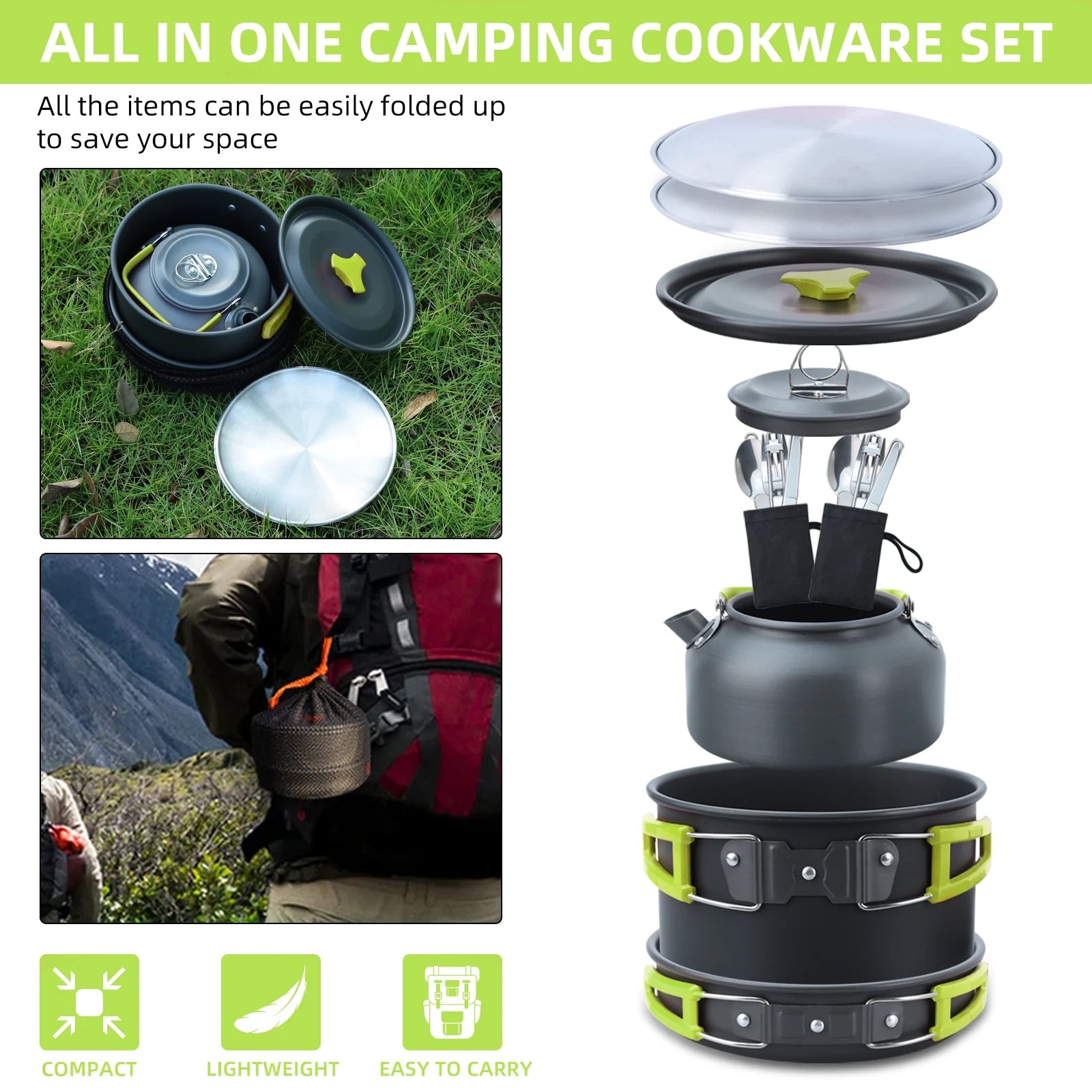 16pcs Camping Cookware Set R95878