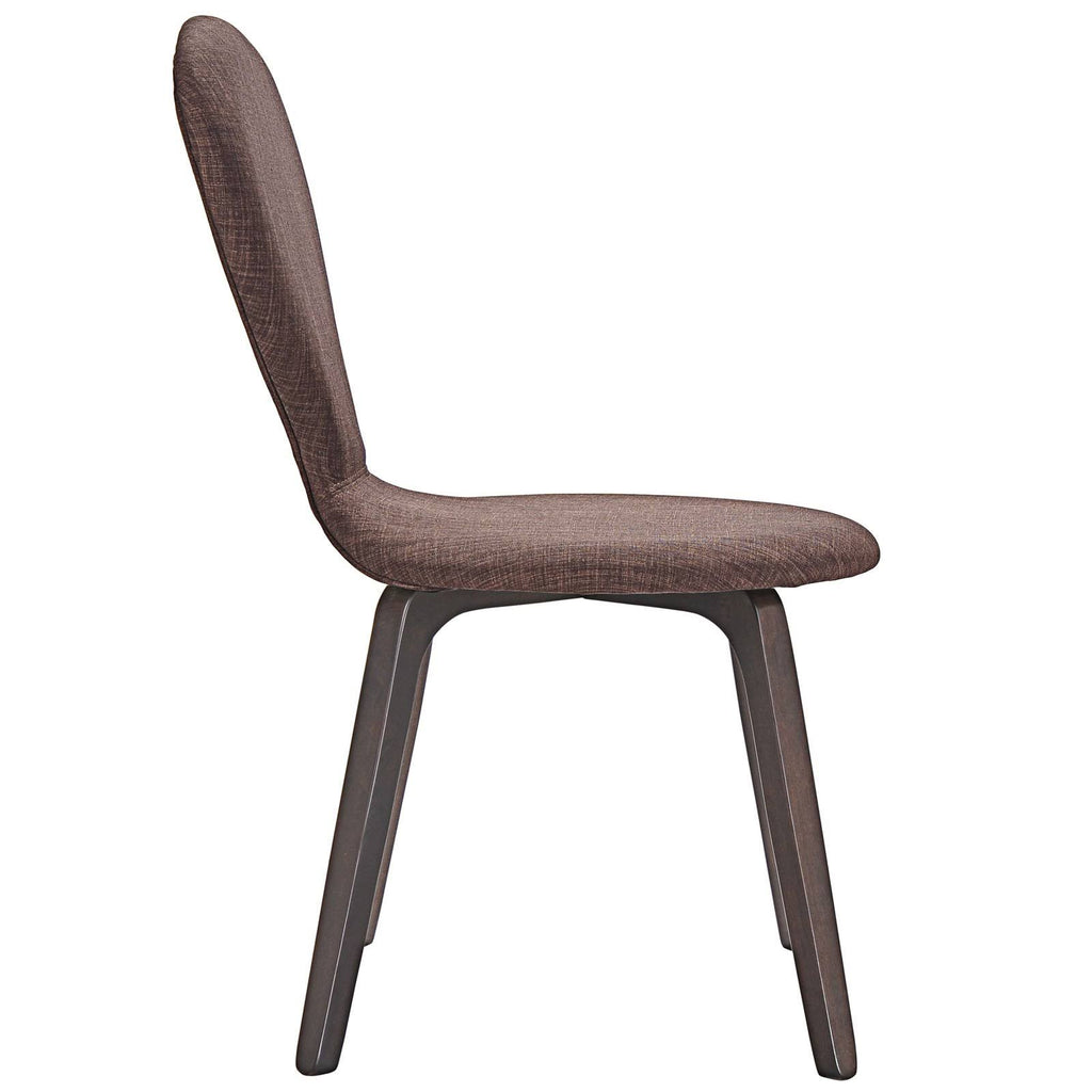 Walnut Beige Dining Side Chair O5411