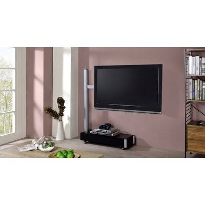 Black/Silver Swivel Floor Stand Mount with Shelving Y92477