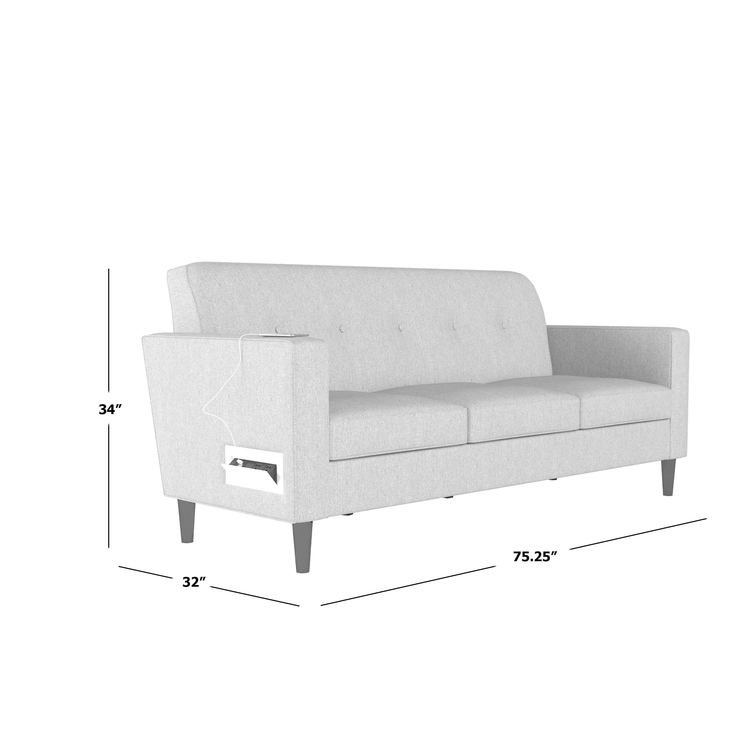Mustard Yellow Sofa with USB and Power Ports L3247