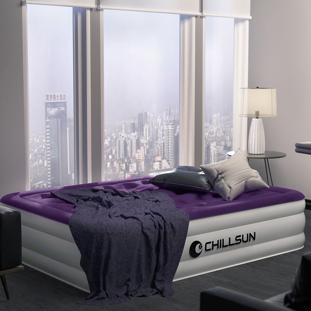 Queen Size 16 inch Inflatable Air Mattress with Built-in Pump A7864