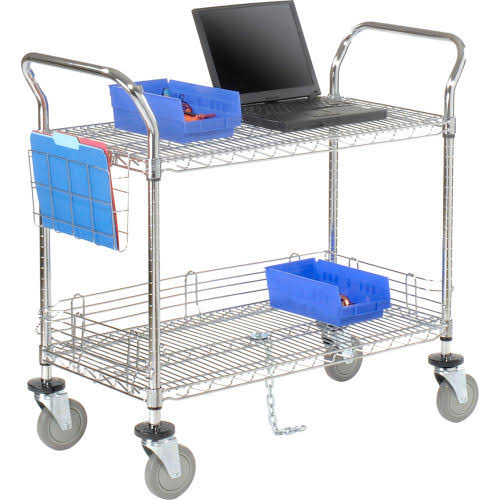 Chrome 2 Shelf Utility Cart B61906