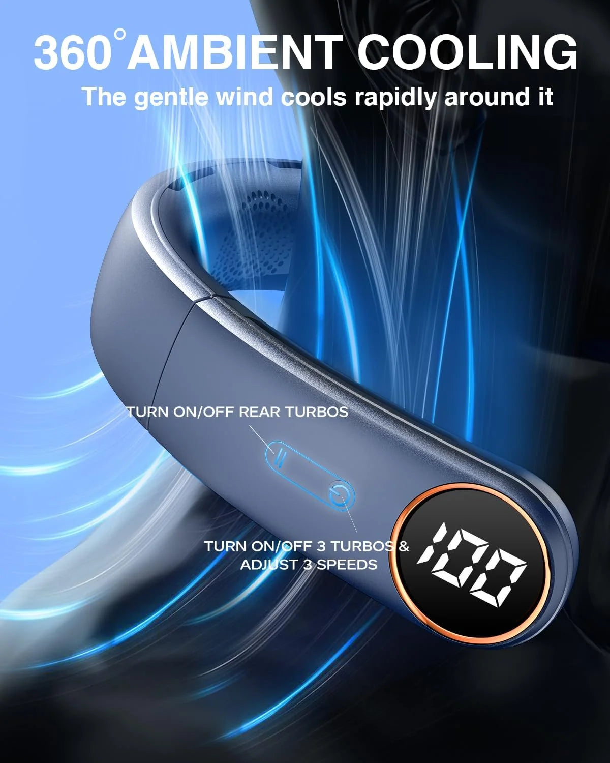 Blue Bladeless Neck Fan M71882