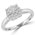 0.25 CTW Round Diamond Cluster Engagement Ring in 10K White Gold K507674