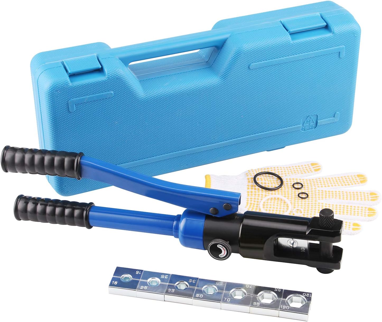 Hydraulic Cable Lug Tool, 6 AWG to 4/0 AWG Battery Cable Crimping Tool Set B848