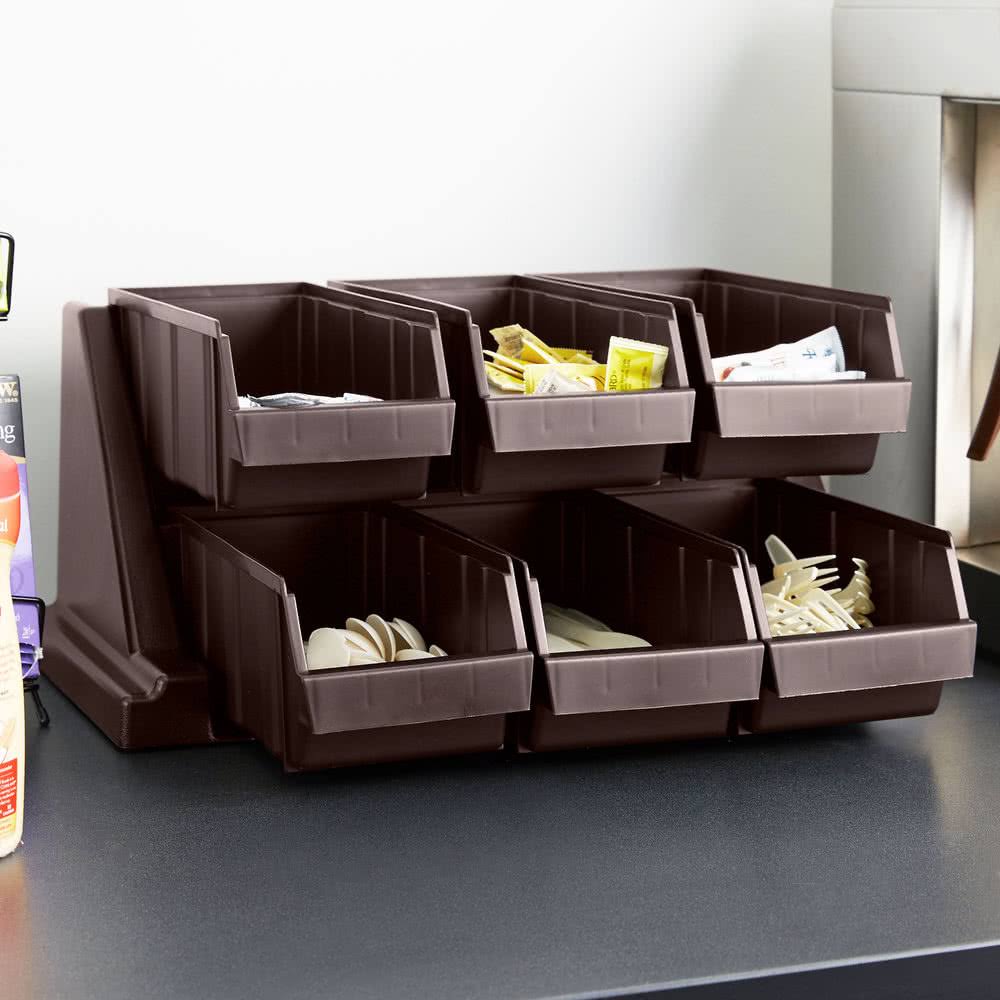 Dark Brown 6-Bin Organizer Rack G5751
