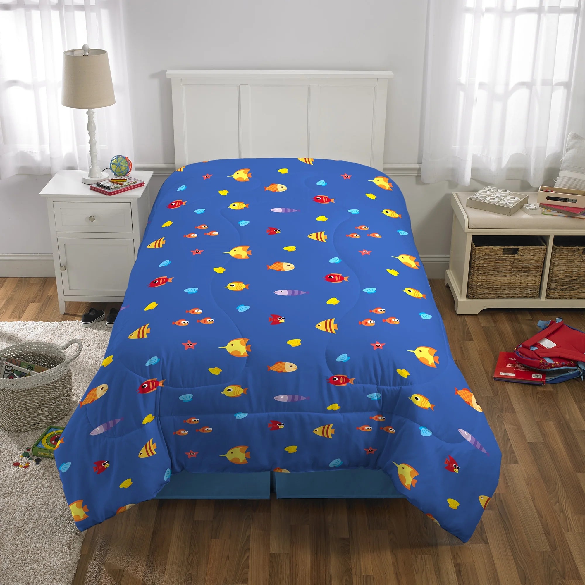 2-Piece Twin/Full Comforter Set, Reversible, Microfiber L329