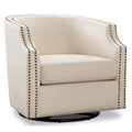 Linen Swivel Barrel Chair J2172