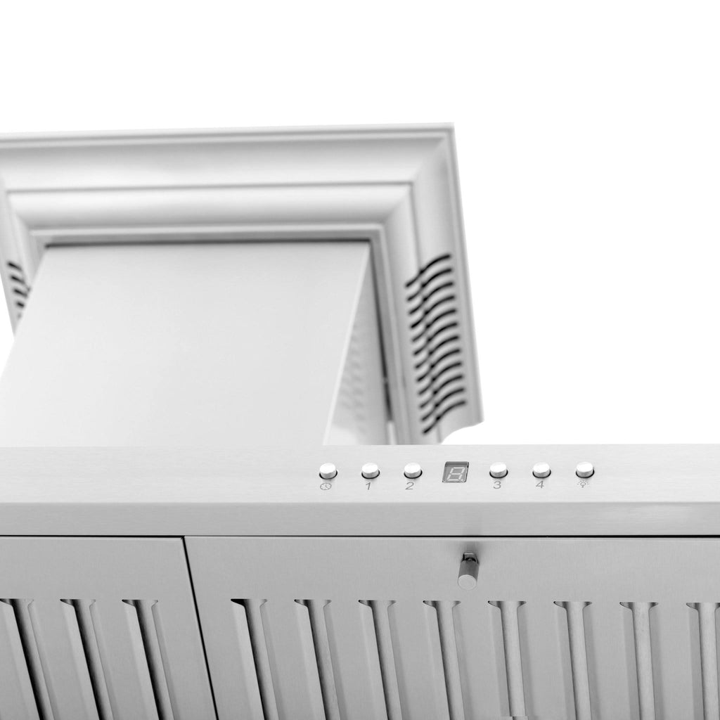 42 in. Wall Mount Range Hood in Stainless Steel with Built-in Bluetooth Speakers X6073