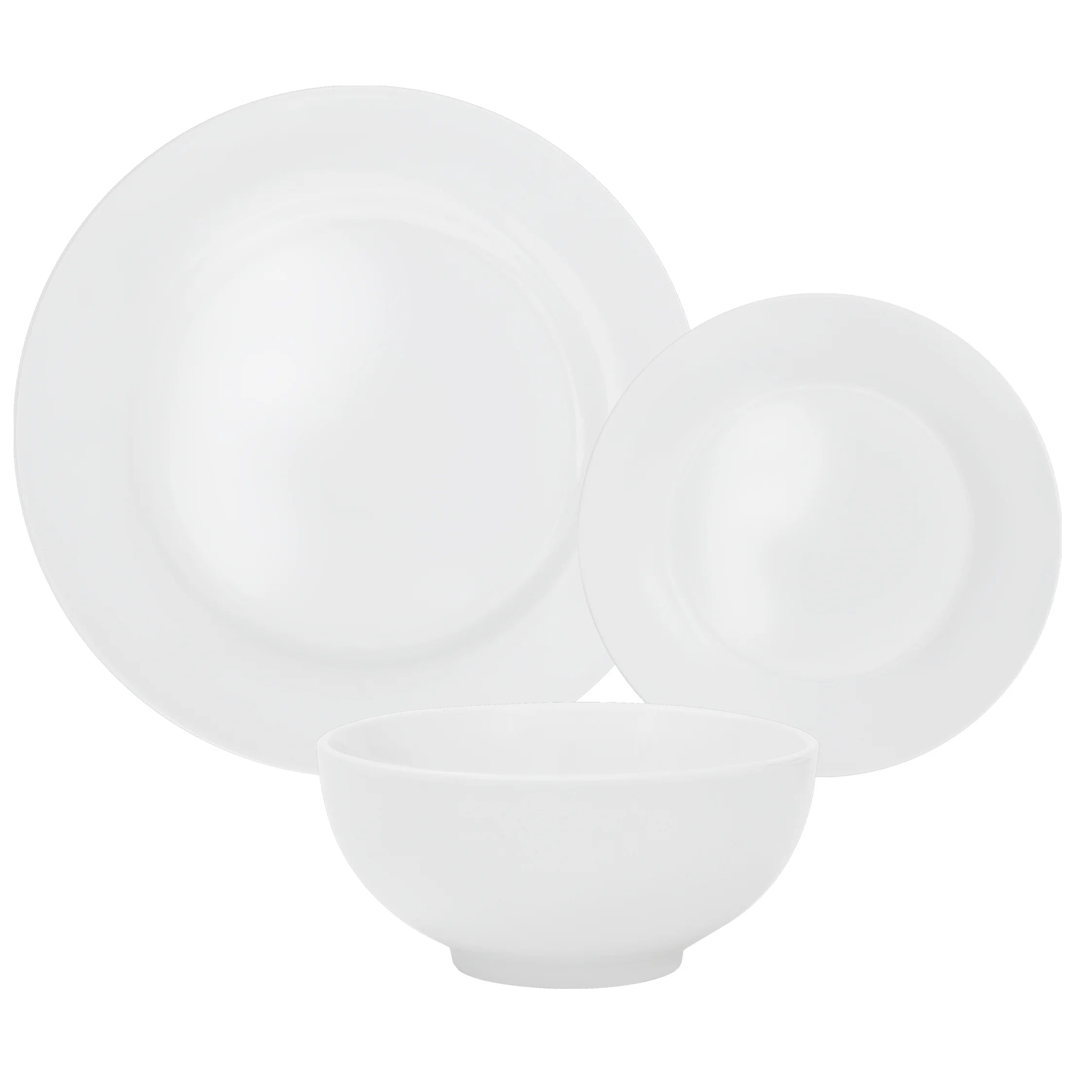 White 18 Pc Dinnerware Set for 6 S15446