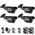 4 Pack 1000TVL 960H Day Night Vision Weatherproof Security Cameras with 3.6mm Lens F6711