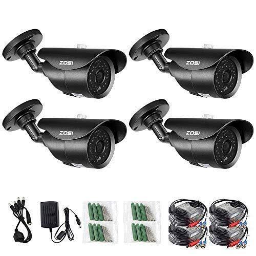 4 Pack 1000TVL 960H Day Night Vision Weatherproof Security Cameras with 3.6mm Lens F6711