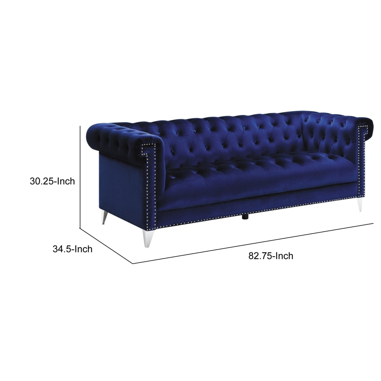 Blue Velvet Tuxedo Sofa E492725