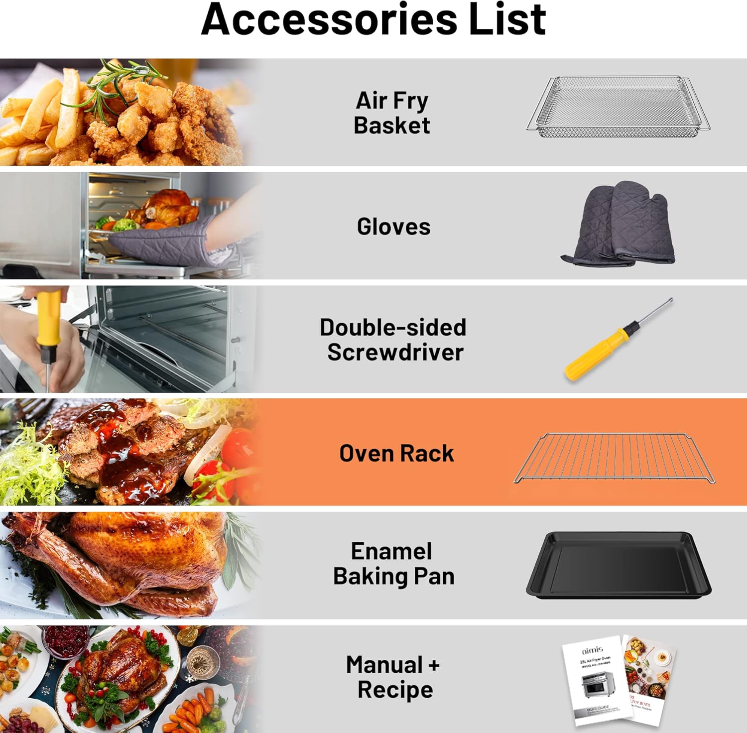 26.5qt Stainless Steel Air Fryer Oven with Dehydrator O166