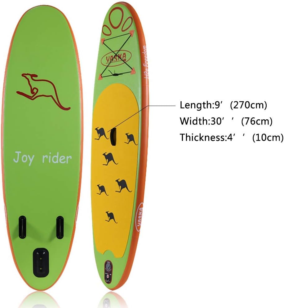 Kids Inflatable Stand Up Paddle Board with Hand Pump, Adjustable Aluminum Floating Paddle, Repair Kit, Rucksack and Bottom Fin D95527