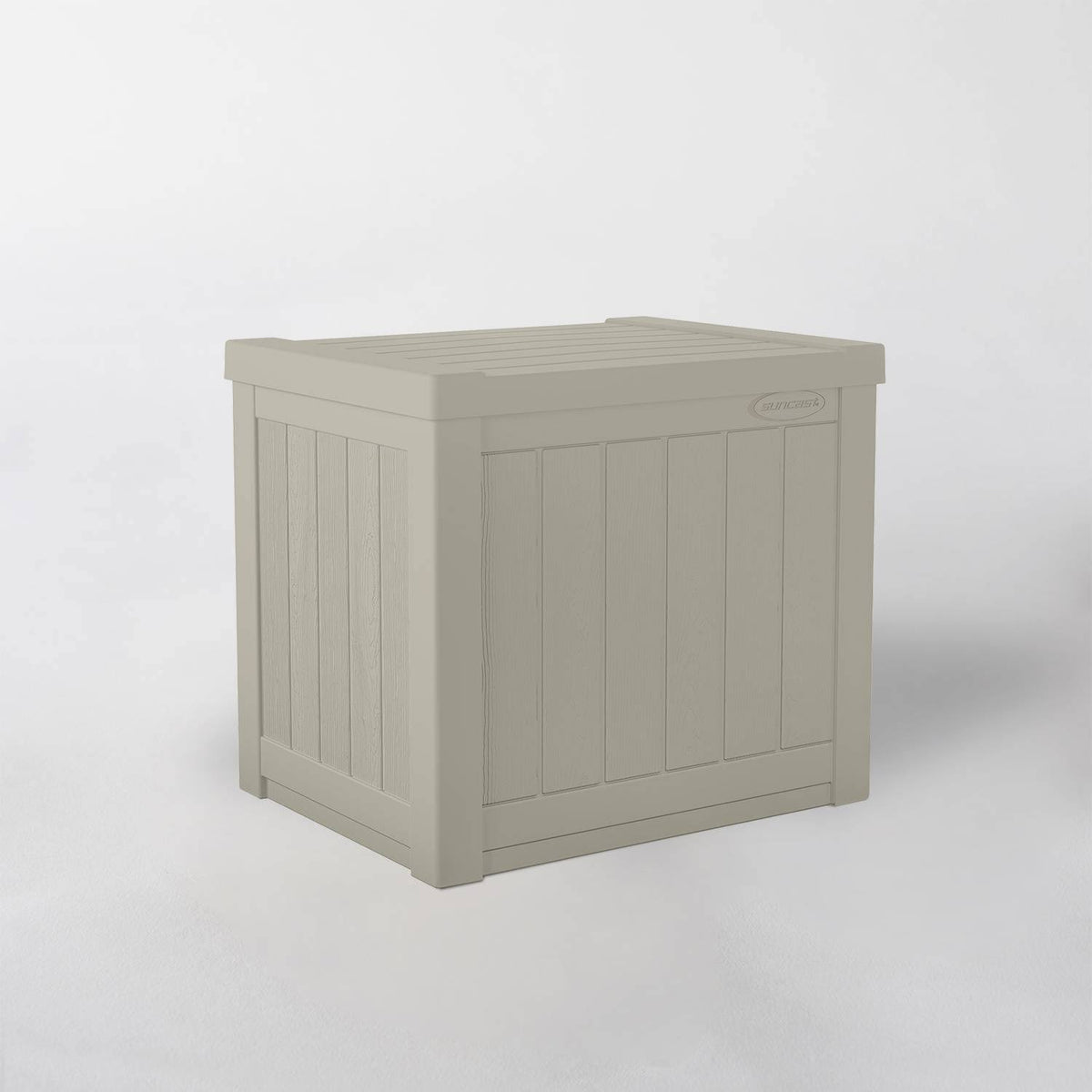 22 Gallon Resin Deck Storage Box Light Taupe E128733