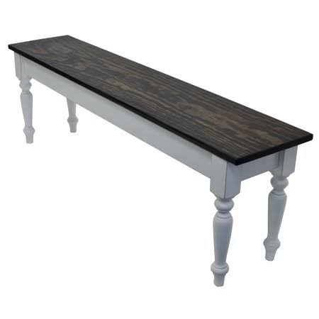 White Farmhouse Bench D9848