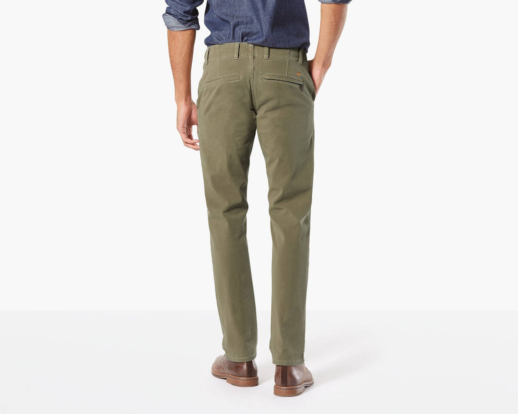 Slim Tapered Fit Olive Pants W414