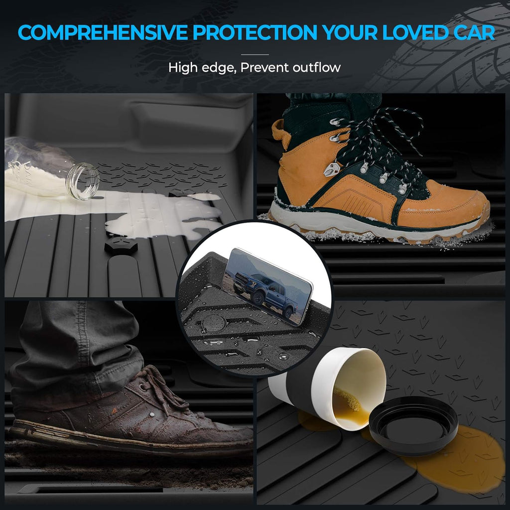 Black TPE Rubber Car Floor Mats K642013