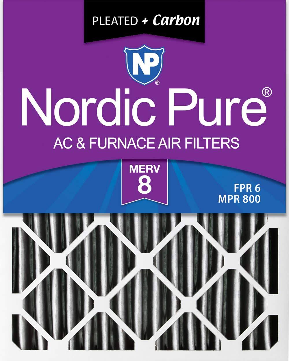 18x20x1 MERV 8 Pleated Carbon Air Filters 6 Pack M22021