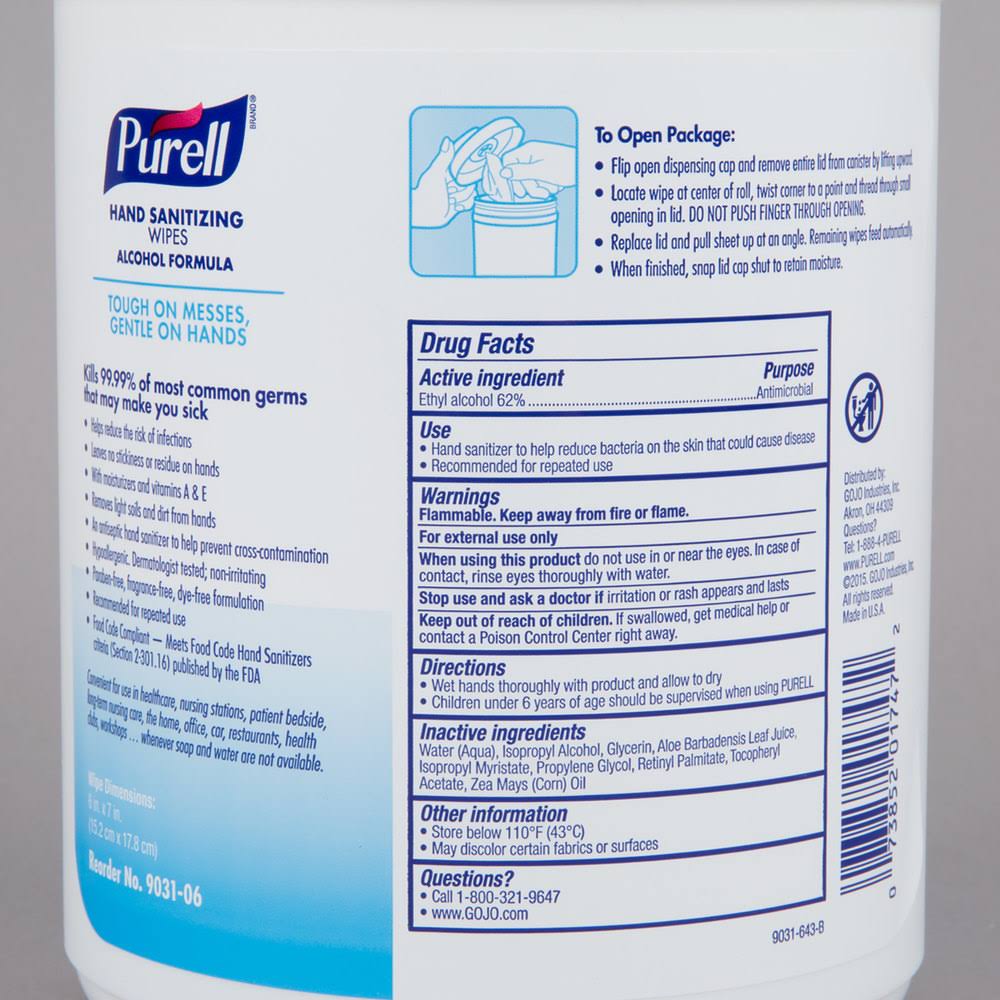 Alcohol Hand Sanitizing Wipes D756
