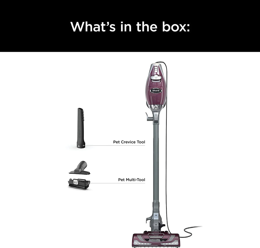 Corded Stick Vacuum with LED Headlights, XL Dust Cup, Pet Attachments D78676
