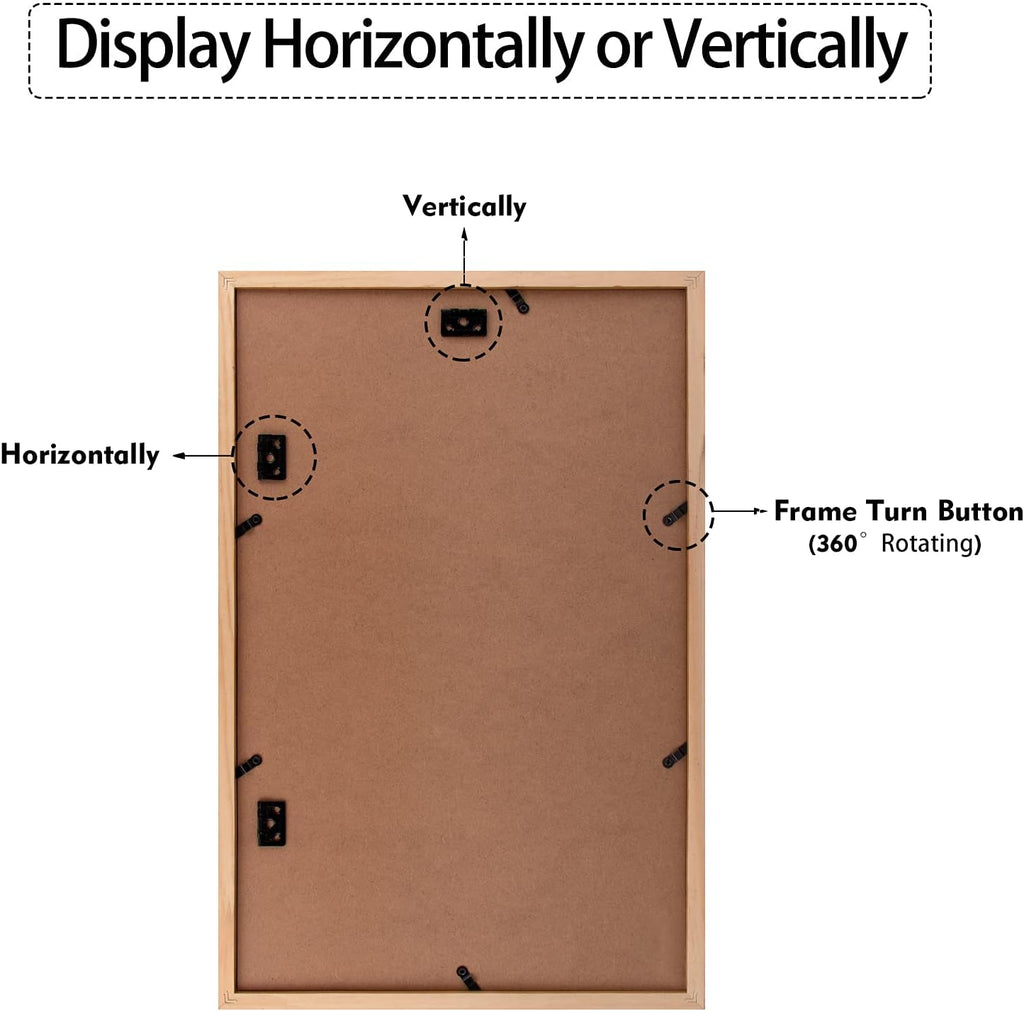 Set of 2 Distressed White Wood Picture Frame for Four 4x6 Photos or Two 8x10 Pictures with Real Glass O173837