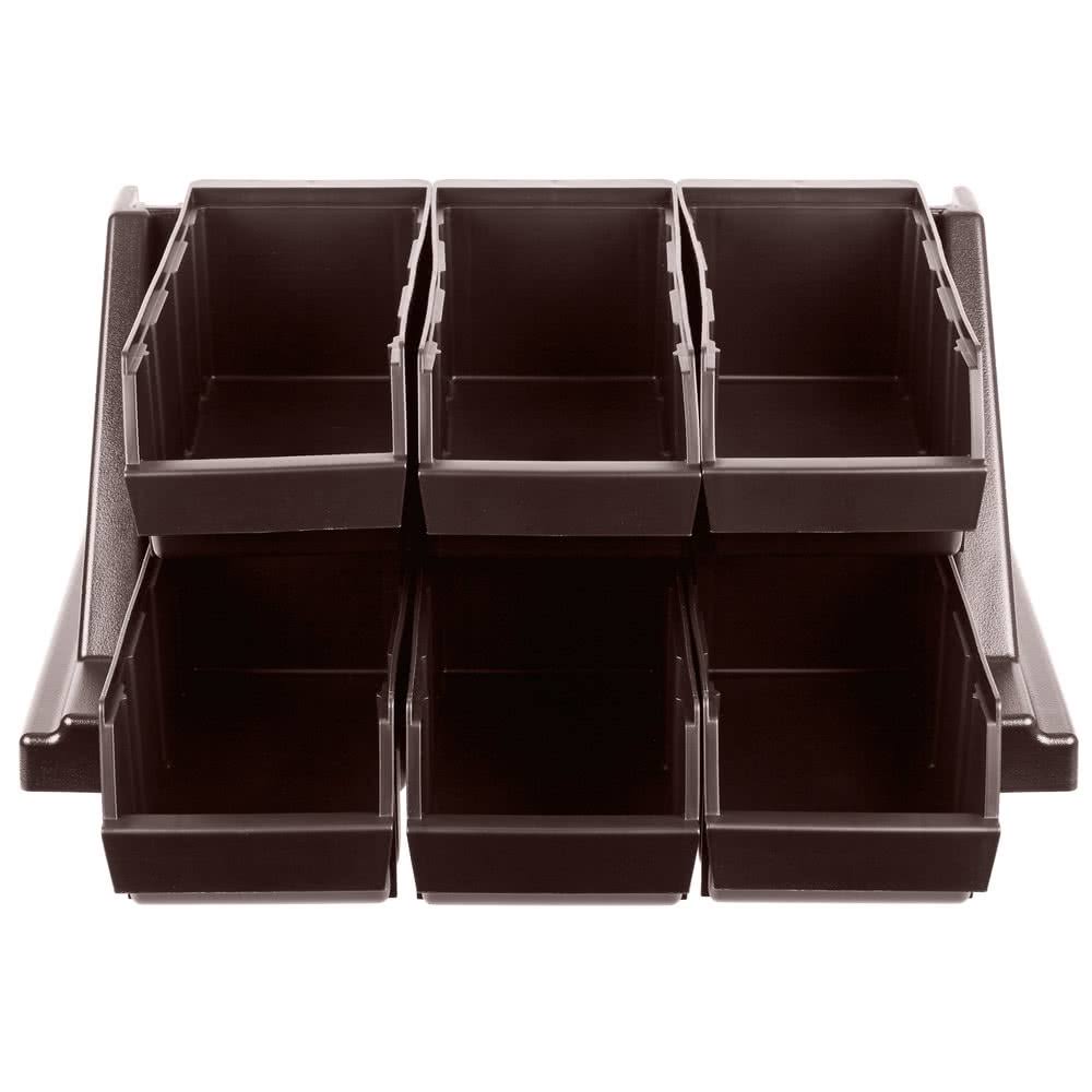 Dark Brown 6-Bin Organizer Rack G5751