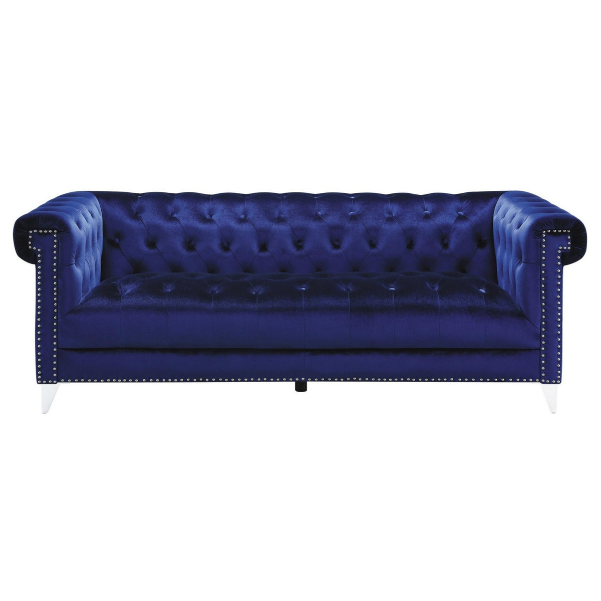 Blue Velvet Tuxedo Sofa E492725