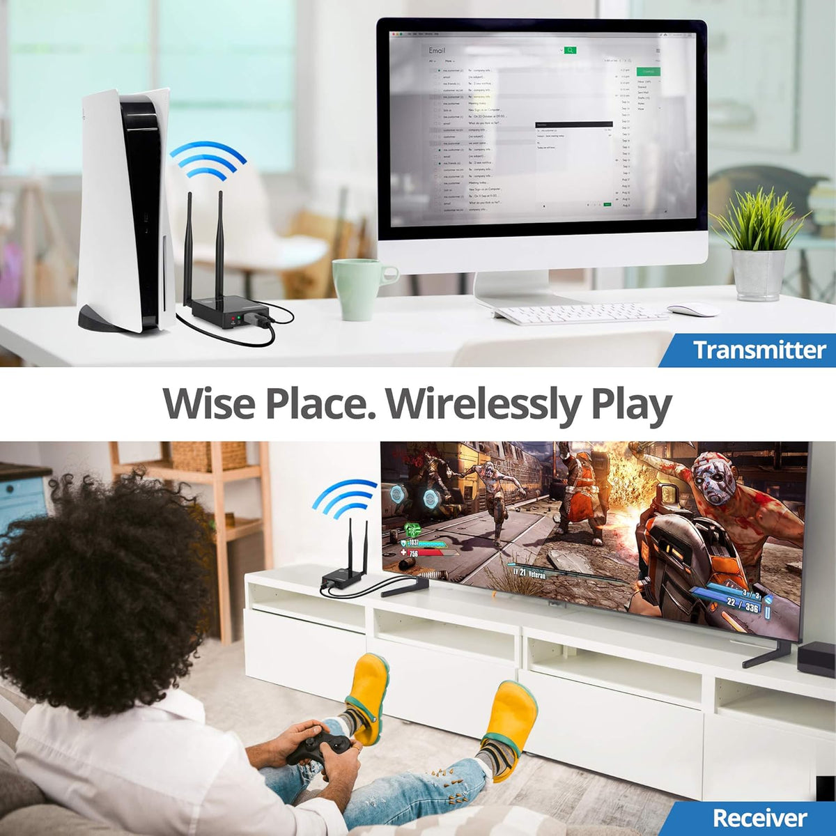 330ft 1080p Wireless HDMI Extender with IR Y521109