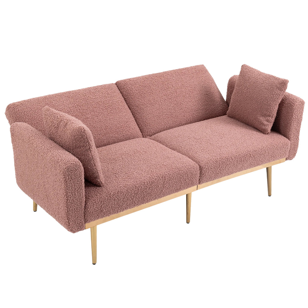 Velvet Sofa with Metal Feet W544