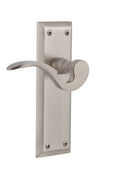 Manor Privacy Door Lever Set with New York Satin Nickel H766254