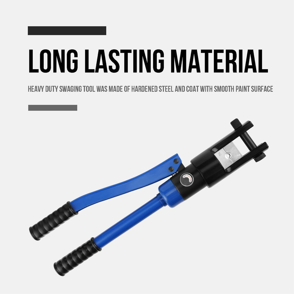 Hydraulic Cable Lug Tool, 6 AWG to 4/0 AWG Battery Cable Crimping Tool Set B848