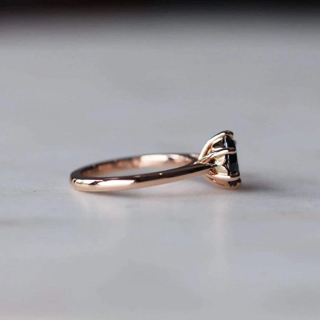 14k Rose Gold Teal Sapphire Ring F27211