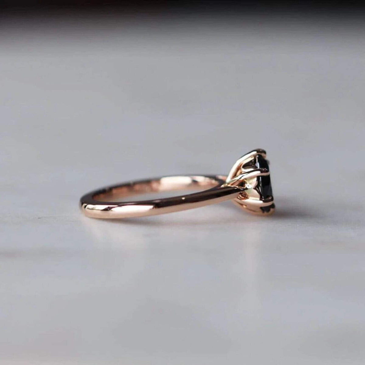 14k Rose Gold Teal Sapphire Ring F27211