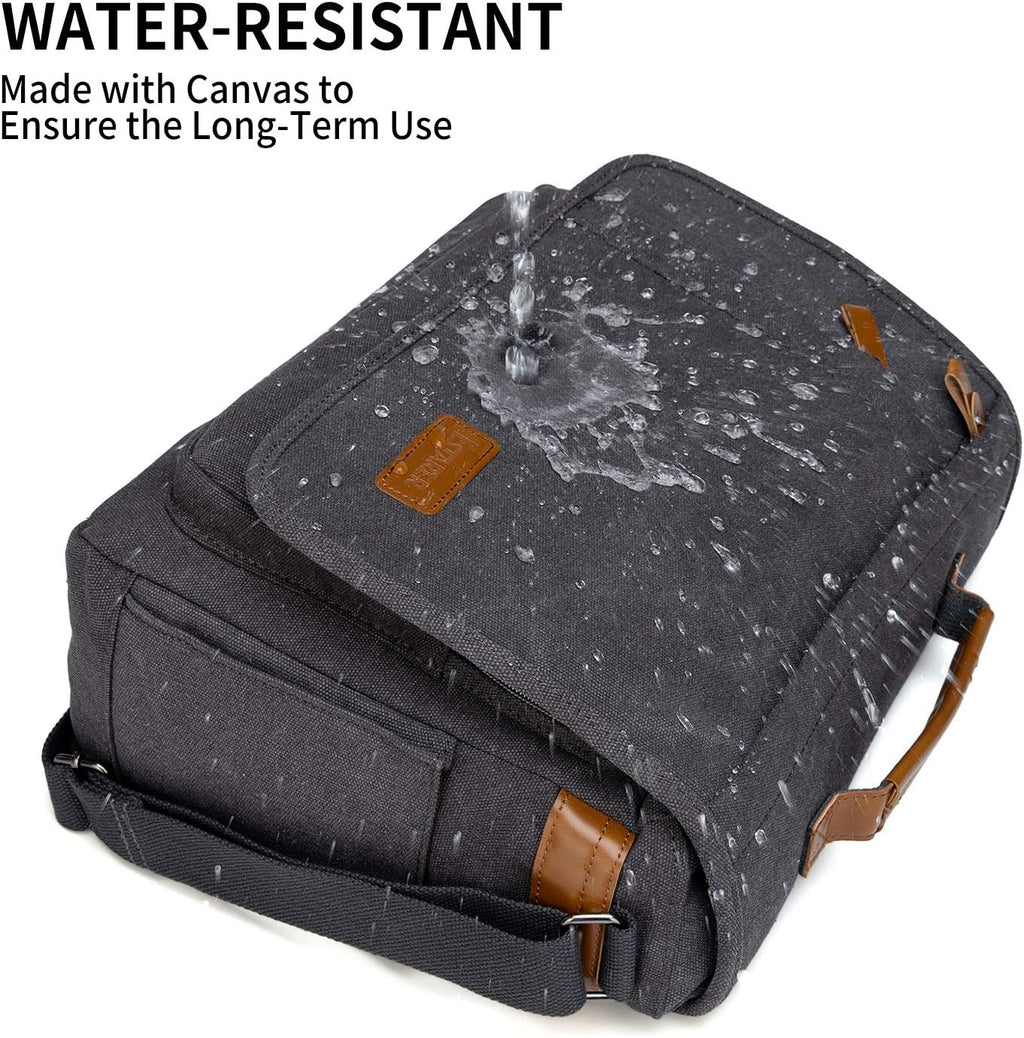 Water-resistance Canvas Shoulder Bag 15.6 Inch Laptop B714681