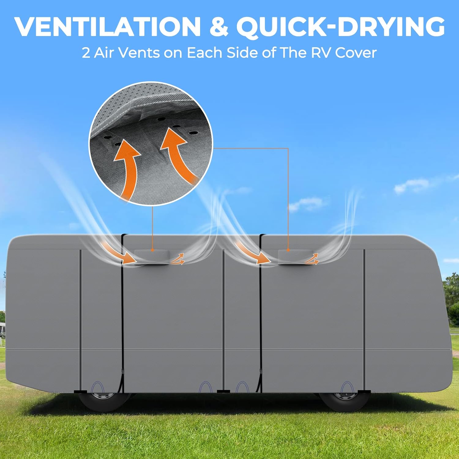 RV Cover Anti-UV Breathable Rip-Stop for 38’-42’ Motorhome E45181