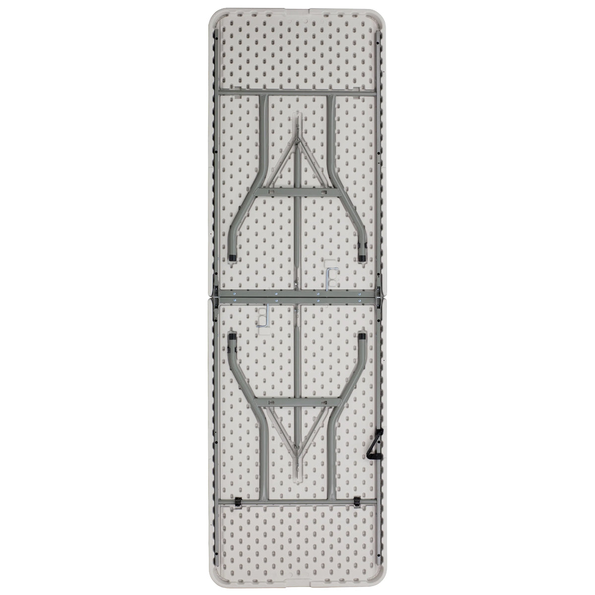 8-Foot Bi-Fold Granite White Plastic Folding Table with Carrying Handle M86786