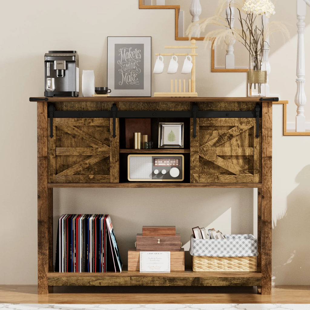 43 Inch Farmhouse Console Table with Storage N194