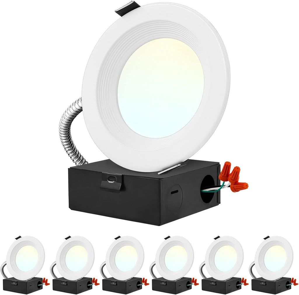 4 Inch LED Recessed Light, 3 Color Selectable 3000K-5000K, 6 Pack N24921