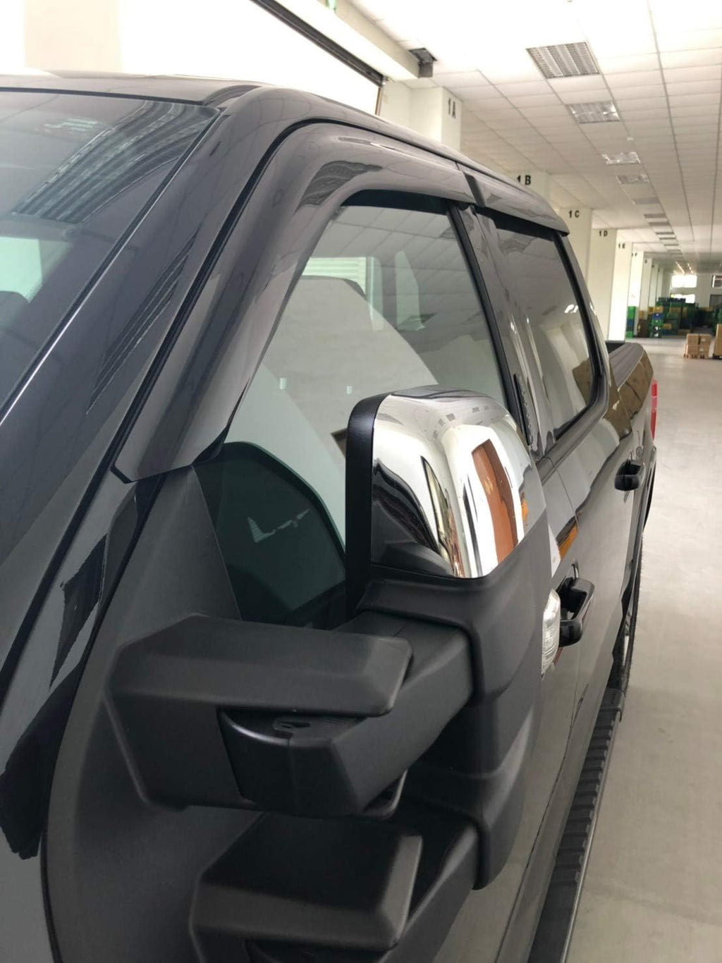 Dark Tinted Tape-On Side Window Vent Visor Deflectors Rain Guards Pack of 2 V9380