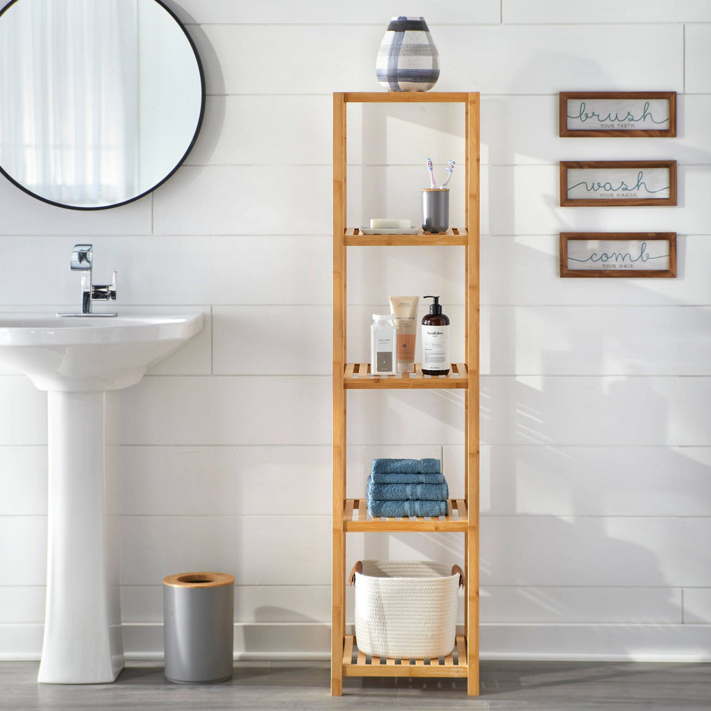 Bamboo 5-Tier Vertical Shelf O588817