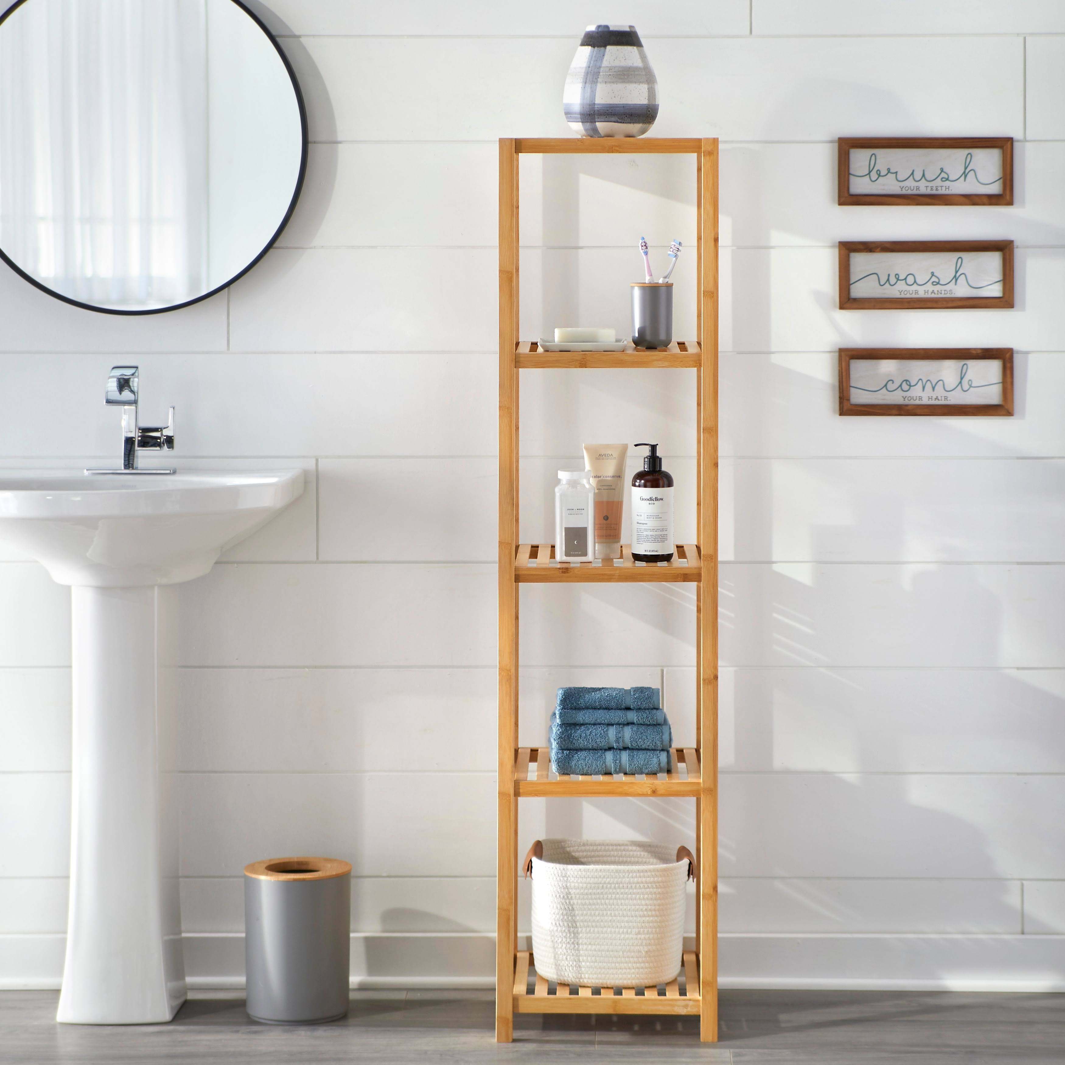 Bamboo 5-Tier Vertical Shelf O588817